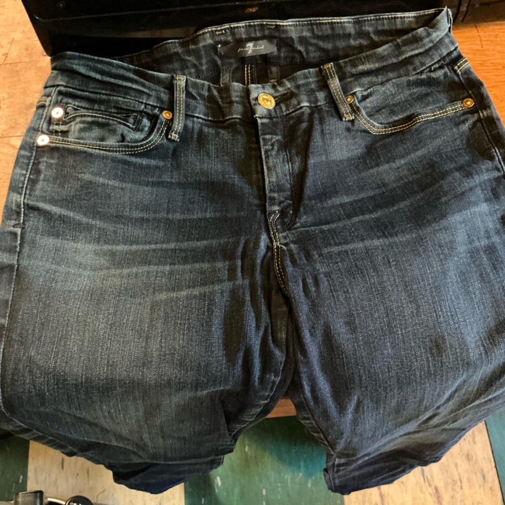 7 For All Mankind Dark Blue Jeans - Picture 4 of 6